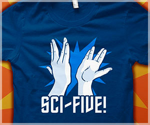 Sci-Five T-Shirt, Funny Sci-Fi Geek Nerd T-Shirt