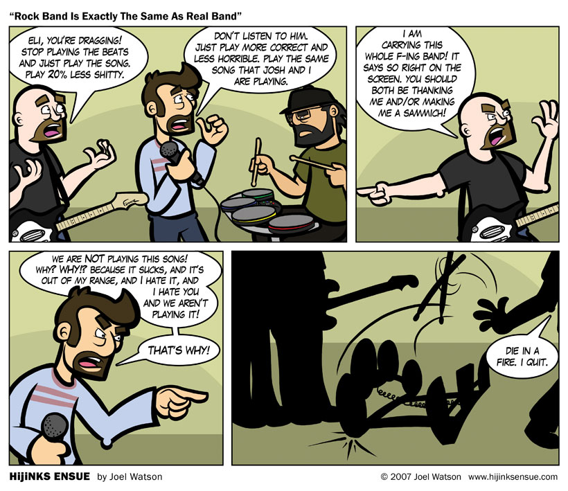 Rock Band is exactly the same as Real Band Rock Band is exactly the same as Real Band