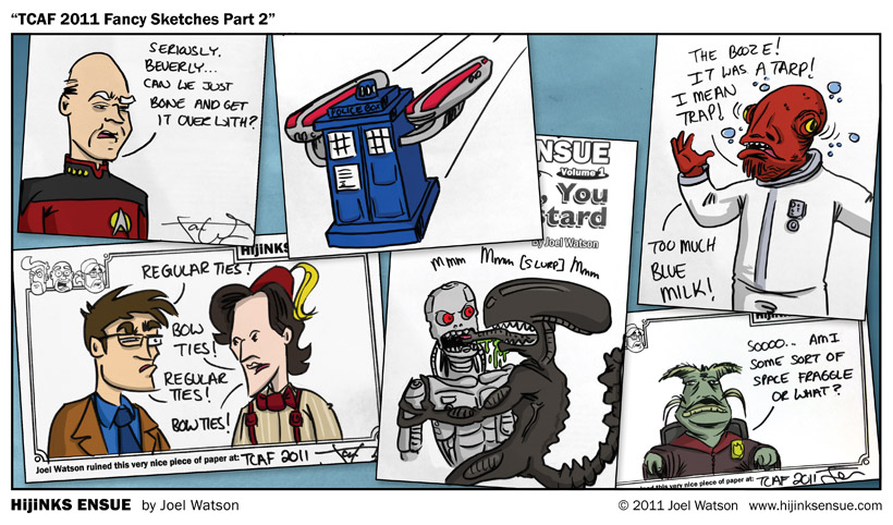 Had Farscape continued, it would have eventually crossed over with Pigs In Space. 