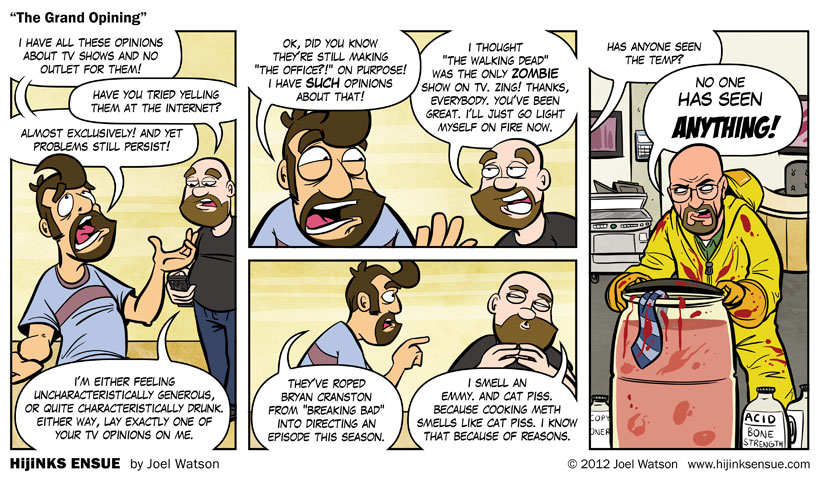 Opinions about TV shows are like assholes. Everybody has them unless they're a bird. Birds have a multi-function orifice called a cloaca and they rarely watch TV. Opinions about TV shows are like assholes. Everybody has them unless they're a bird. Birds have a multi-function orifice called a cloaca and they rarely watch TV.